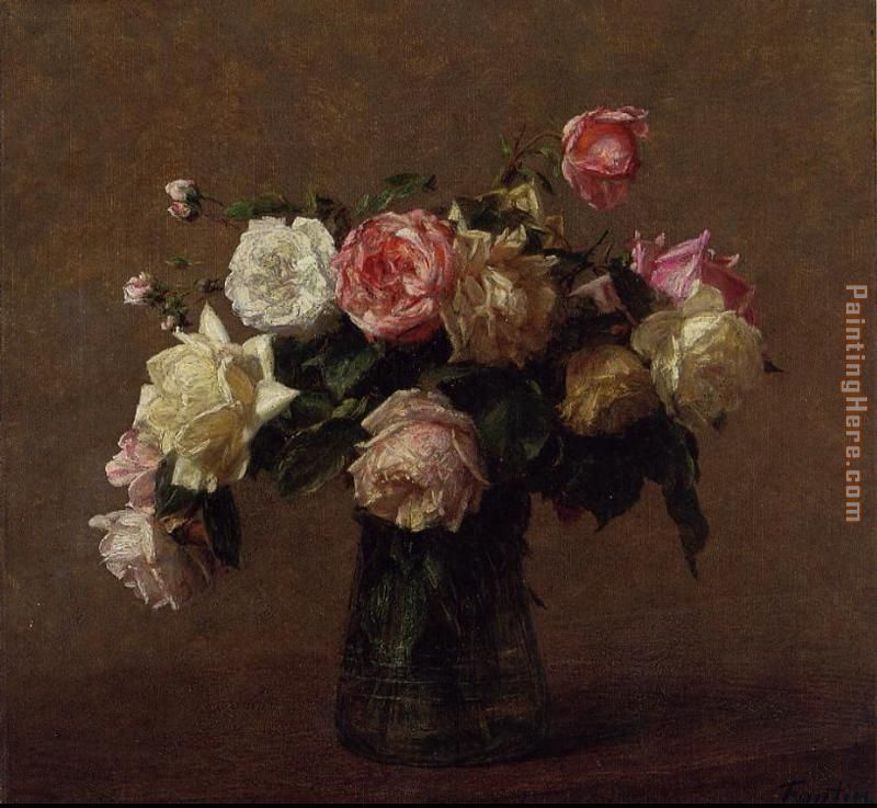 Bouquet of Roses painting - Henri Fantin-Latour Bouquet of Roses art painting